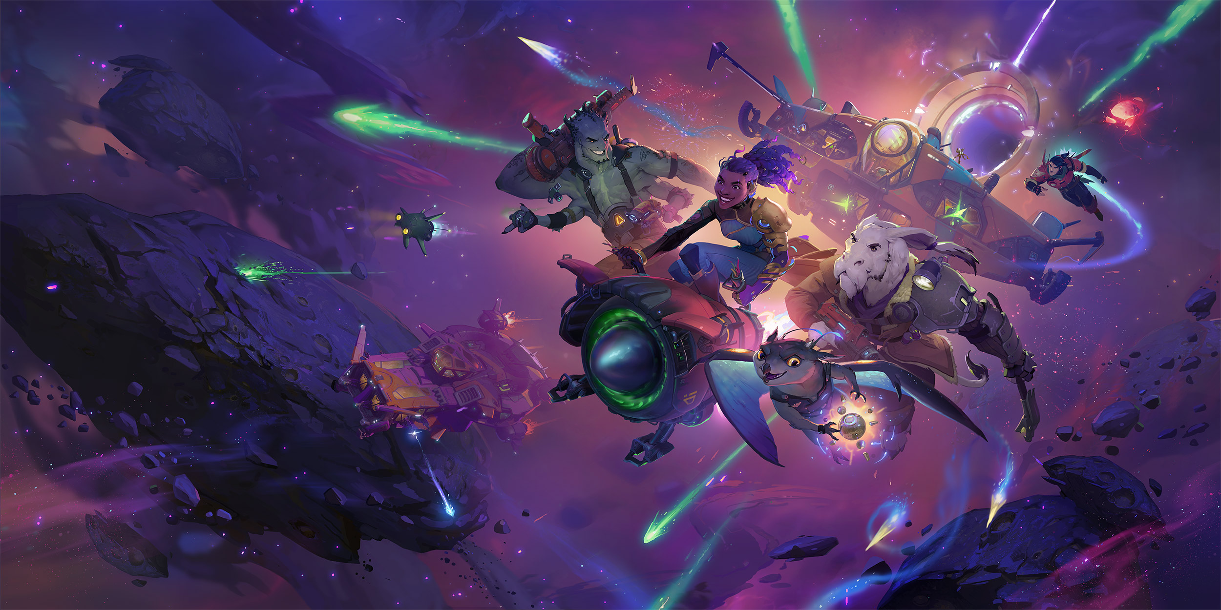 Gear up for Wildgate, thefast-paced PvPvE shooter where crews clash in space for ultimate braggingrights. Dive into–The Reach—an ever-shifting battlegroundof ship fights, ground skirmishes, and wild boarding raids. Teamwork is key:mine, repair, fight, and blast your way to the Artifact… or eliminate all rivalcrews to claim victory.